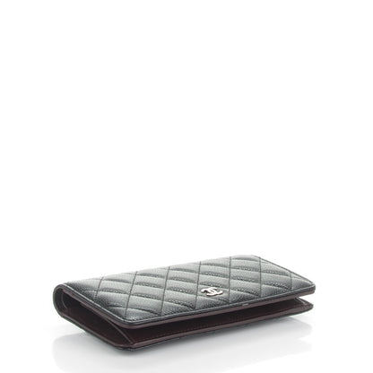 Chanel Caviar Quilted Yen Wallet Black 4 of 8