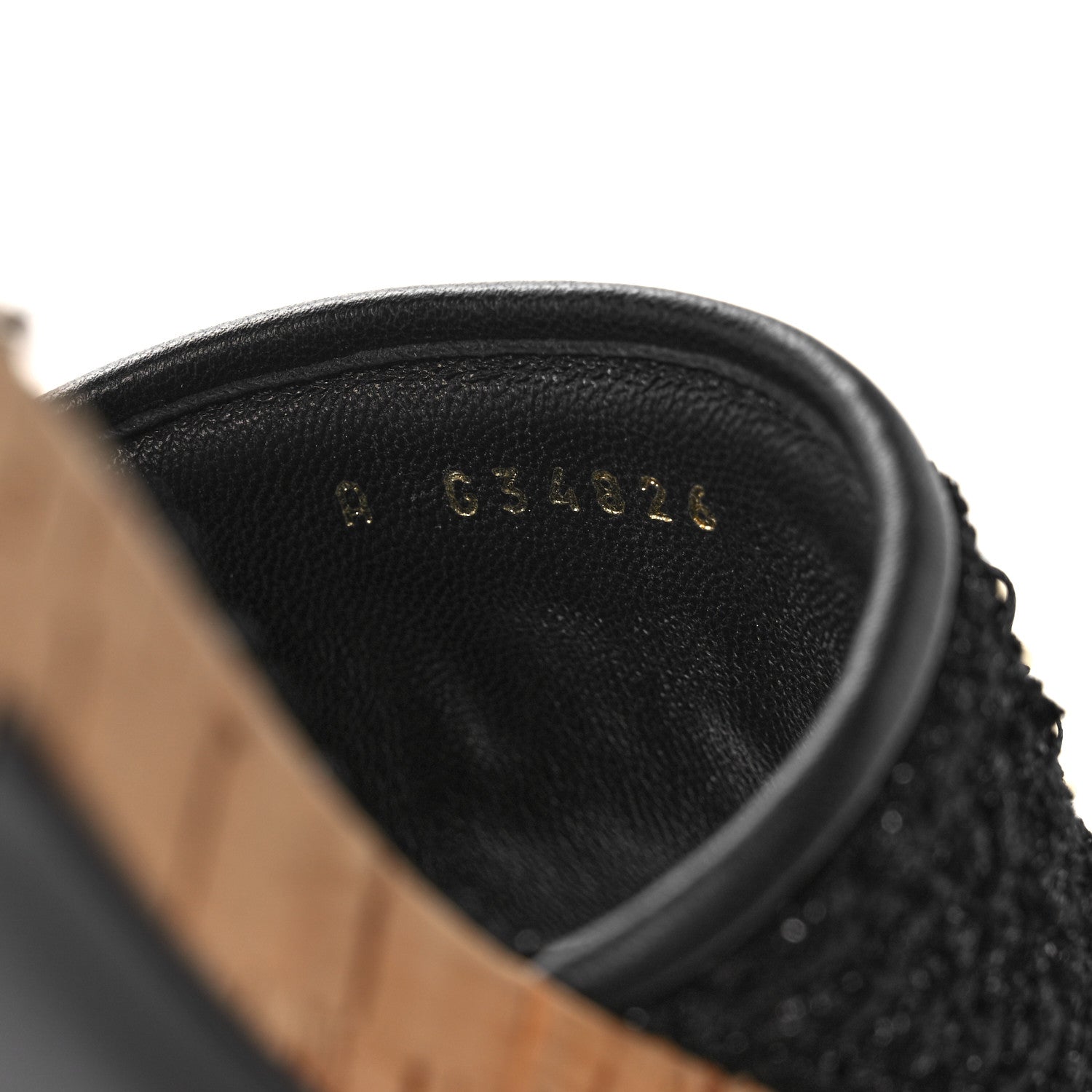 Chanel Tweed Cork CC Chain Mule Sandal 38 Black 8 of 9