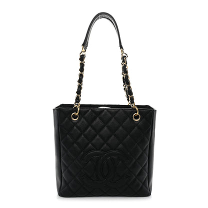 Chanel Caviar Quilted Petit Shopping Tote PST Black 1 of 11