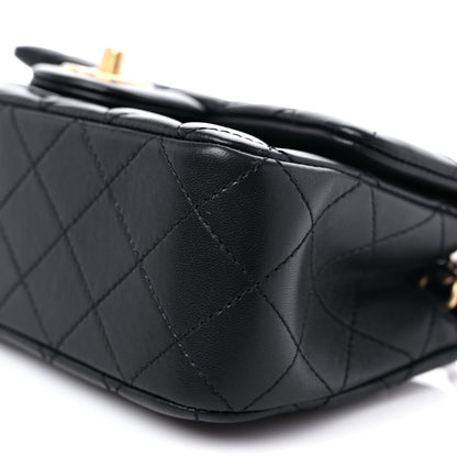 Chanel Lambskin Quilted Mini Rectangular Pearl Crush Flap Black 9 of 10