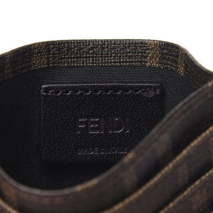 Fendi Glazed Fabric FF 1974 Roma Amor Card Holder Tobacco Limone 6 of 7