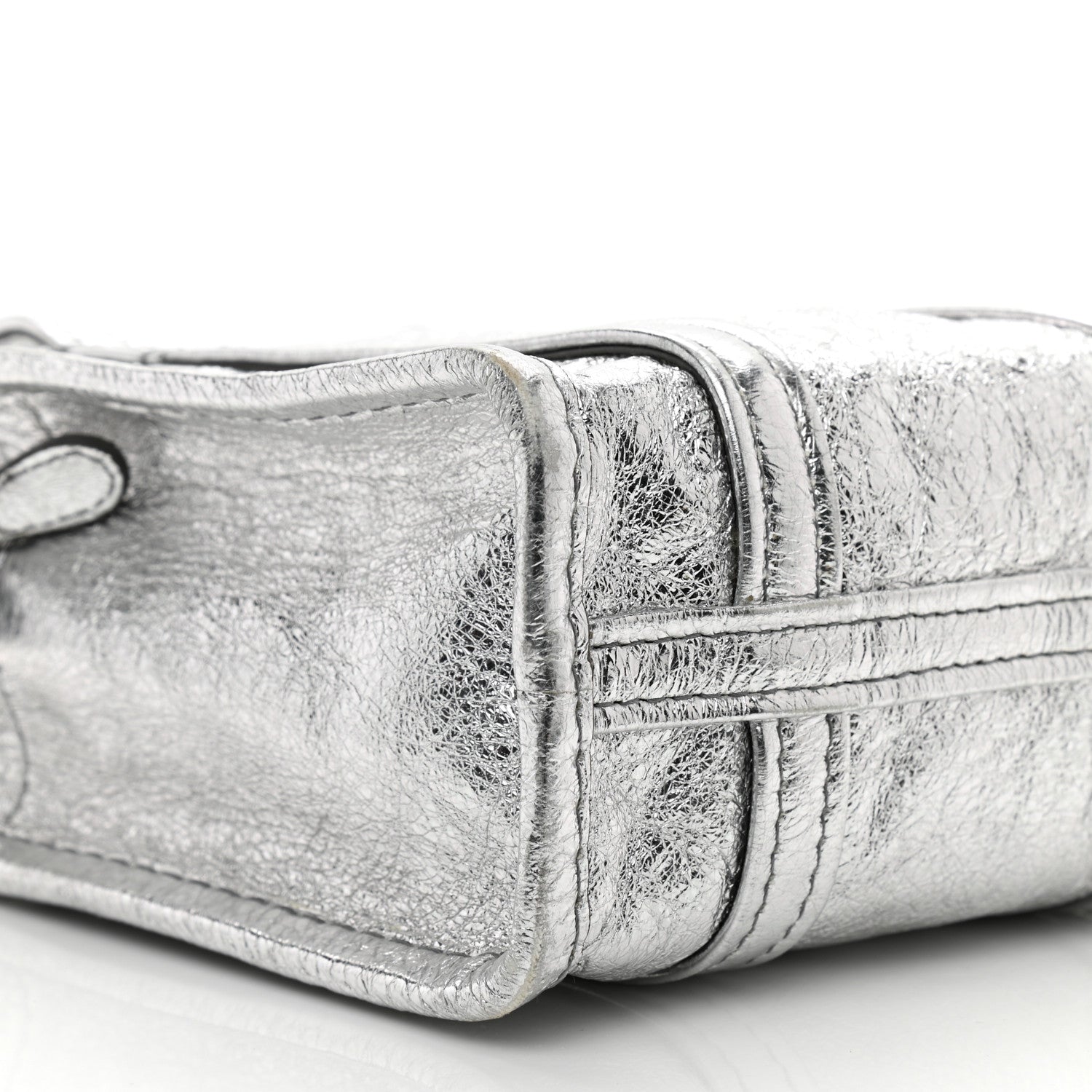 Balenciaga Metallic Calfskin XXS Bazar Shopper Tote Silver Hardware 9 of 10