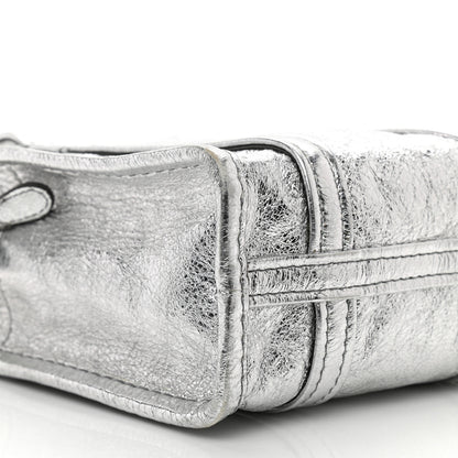 Balenciaga Metallic Calfskin XXS Bazar Shopper Tote Silver Hardware 9 of 10