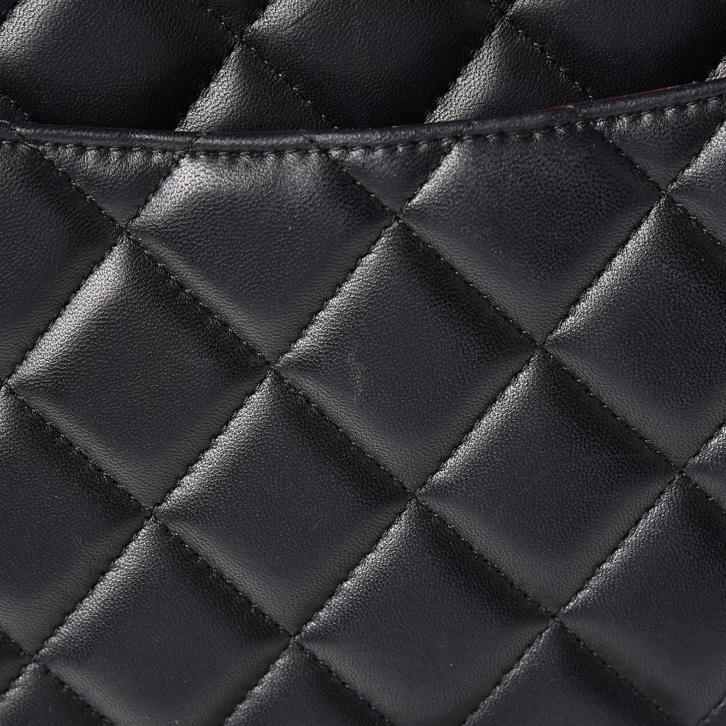 Lambskin Quilted Maxi Double Flap Black