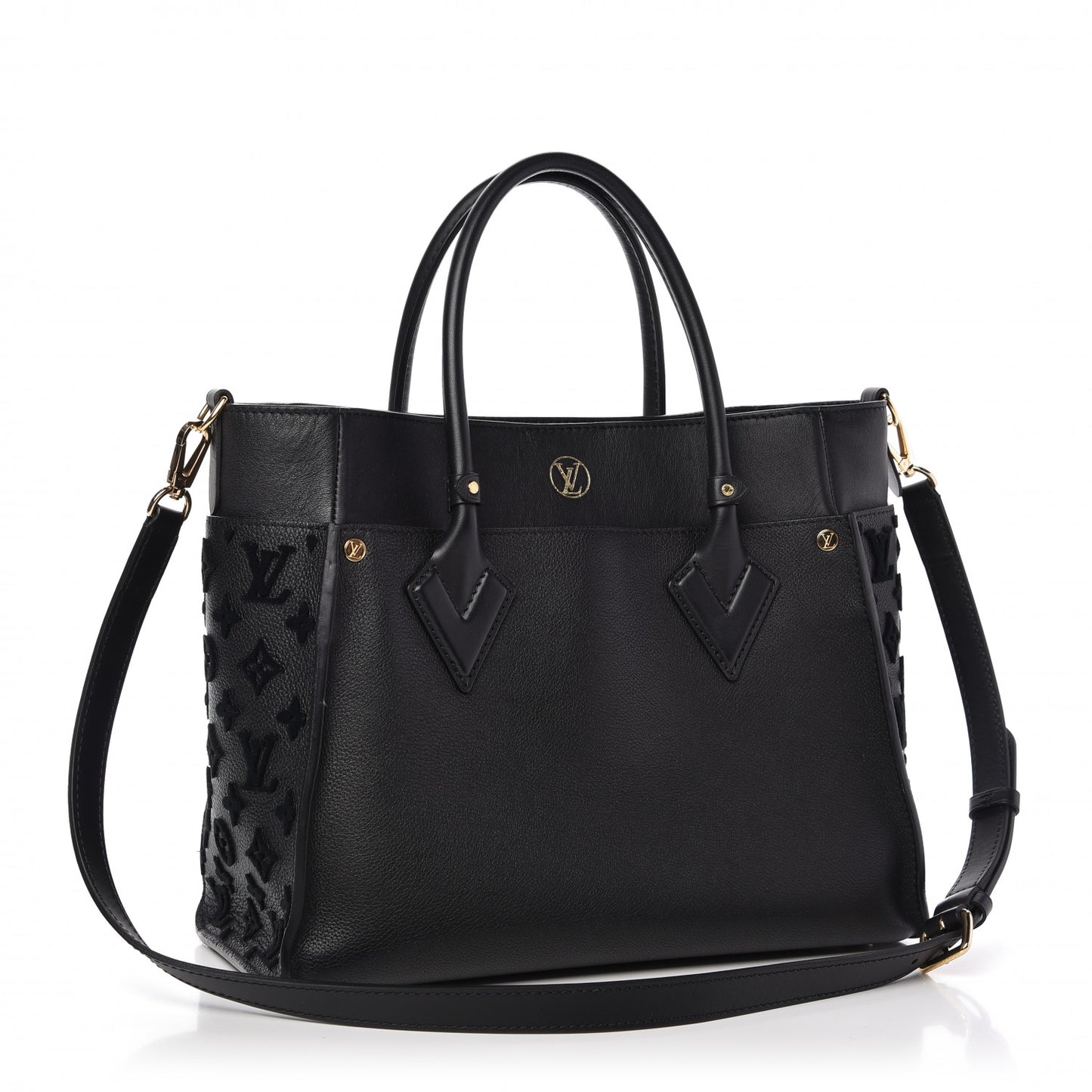 Calfskin Monogram Tufting On My Side Black