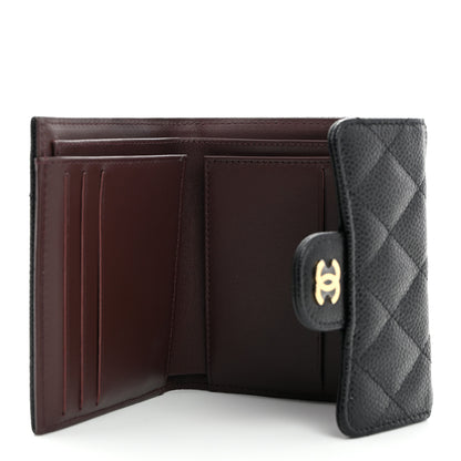 Chanel Caviar Quilted Compact Flap Wallet Black 5 of 9