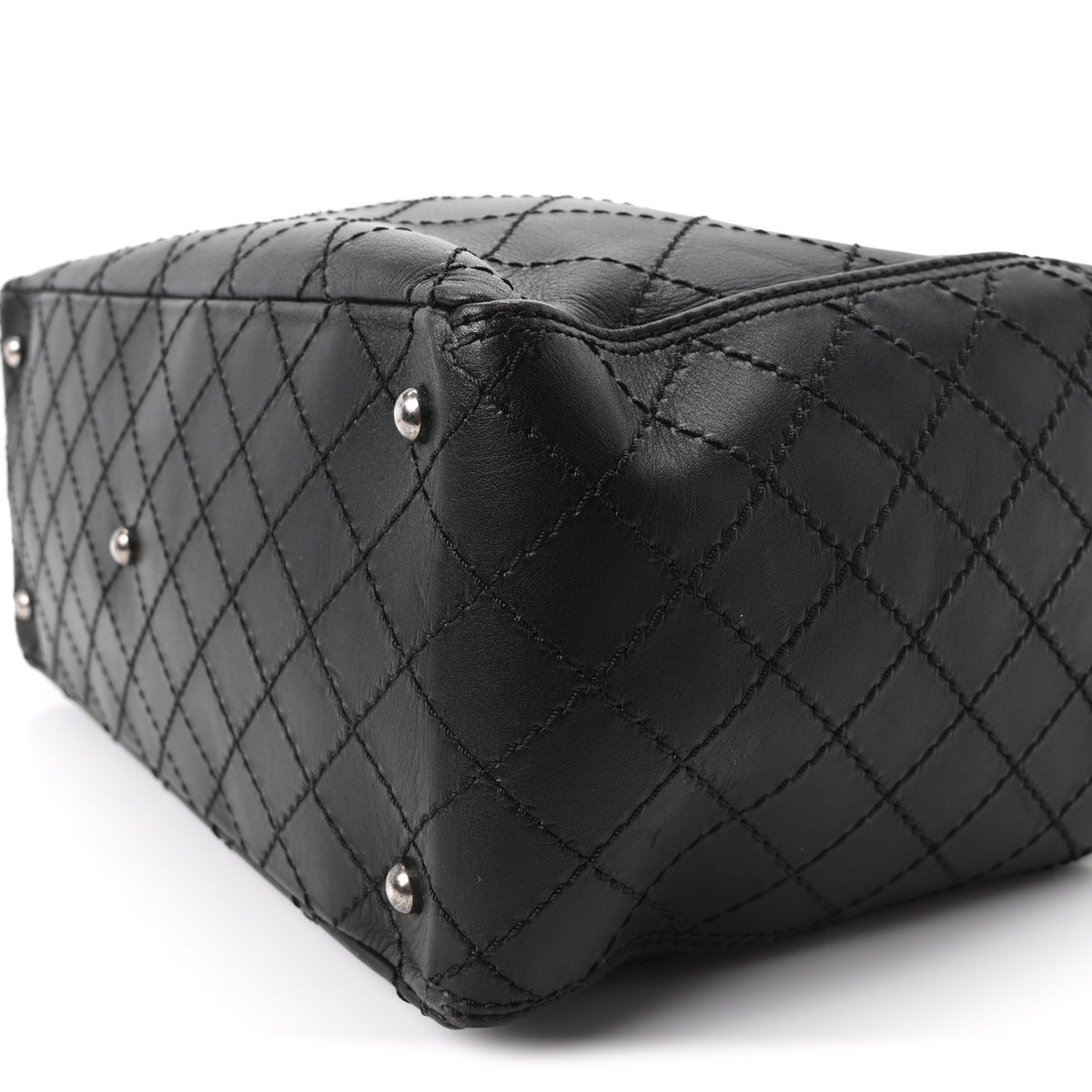 Calfskin CC Pocket Tote Black