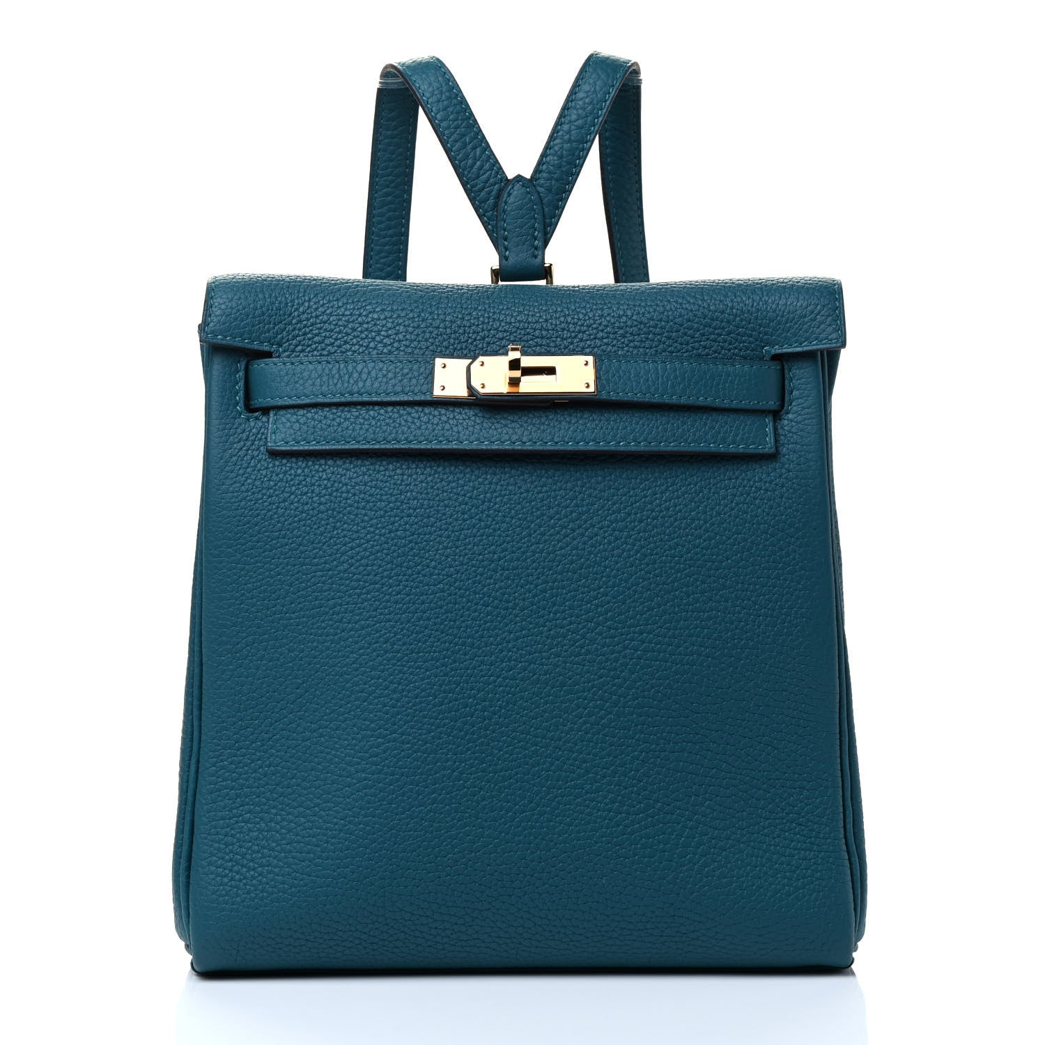 Hermes Taurillon Clemence Kelly Ado Backpack Teal 1 of 4
