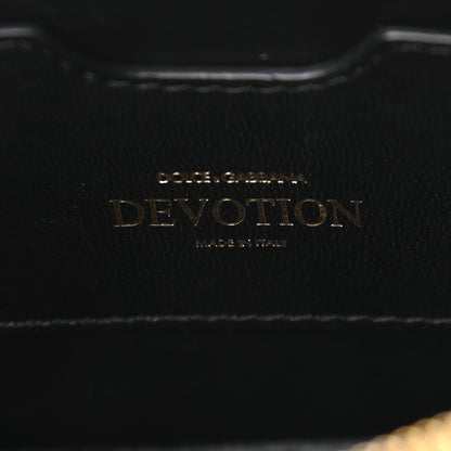Dolce & Gabbana Smooth Calfskin Mini Devotion Camera Bag Black 6 of 9