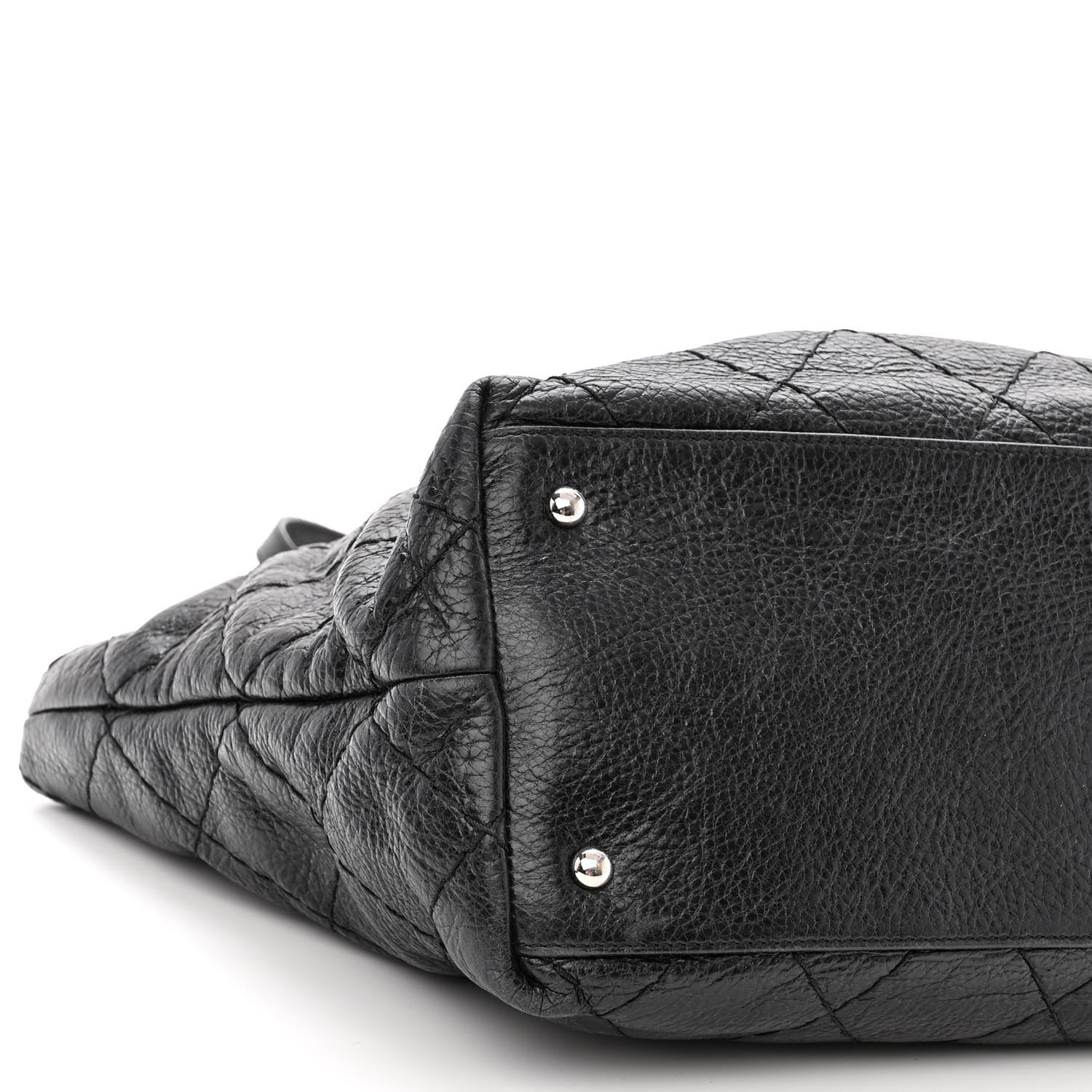Chanel Glazed Calfskin Large On The Road Tote Black 10 of 12