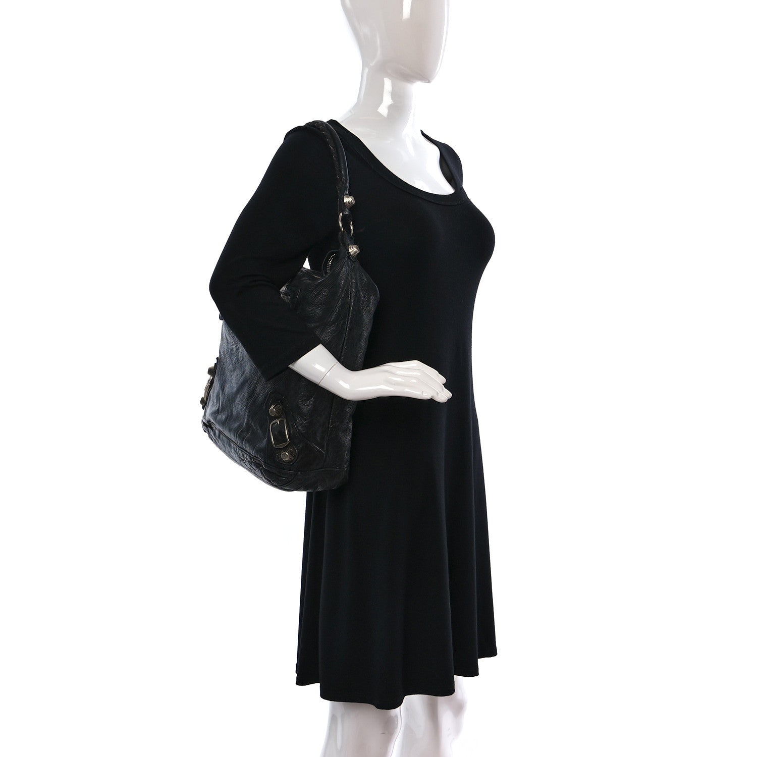 Balenciaga Chevre Giant 21 Silver Hardware Day Hobo Black 2 of 18