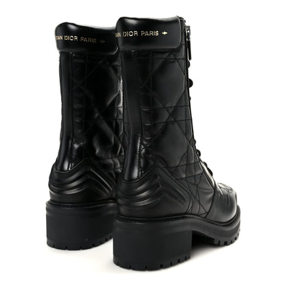Christian Dior Calfskin Cannage D-Leader Ankle Boots 37.5 Black 5 of 9