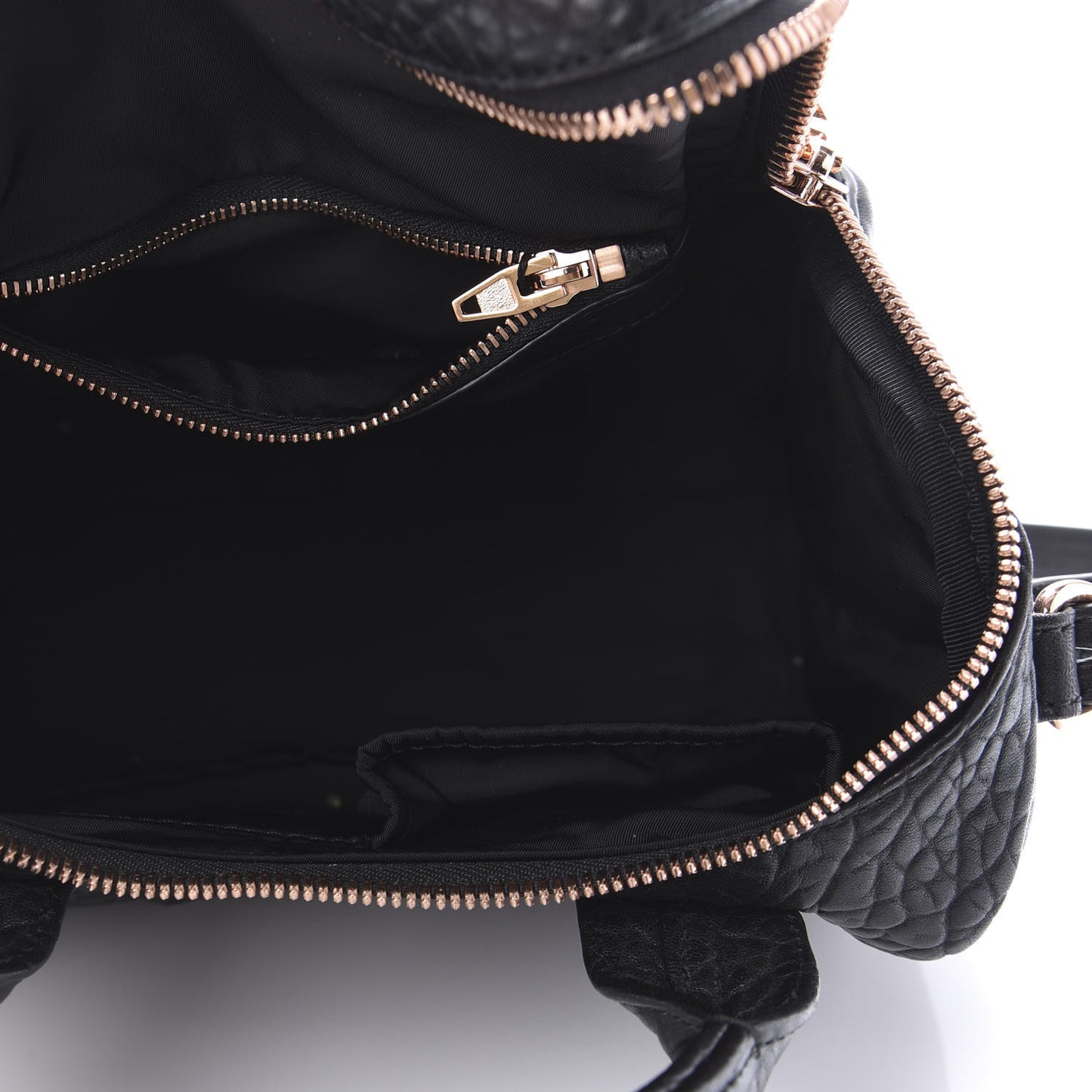 Pebbled Lambskin Rockie Black Rose Gold Hardware