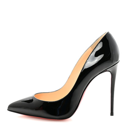 Christian Louboutin Patent Pigalle Follies 100 Pumps 37 Black 1 of 9