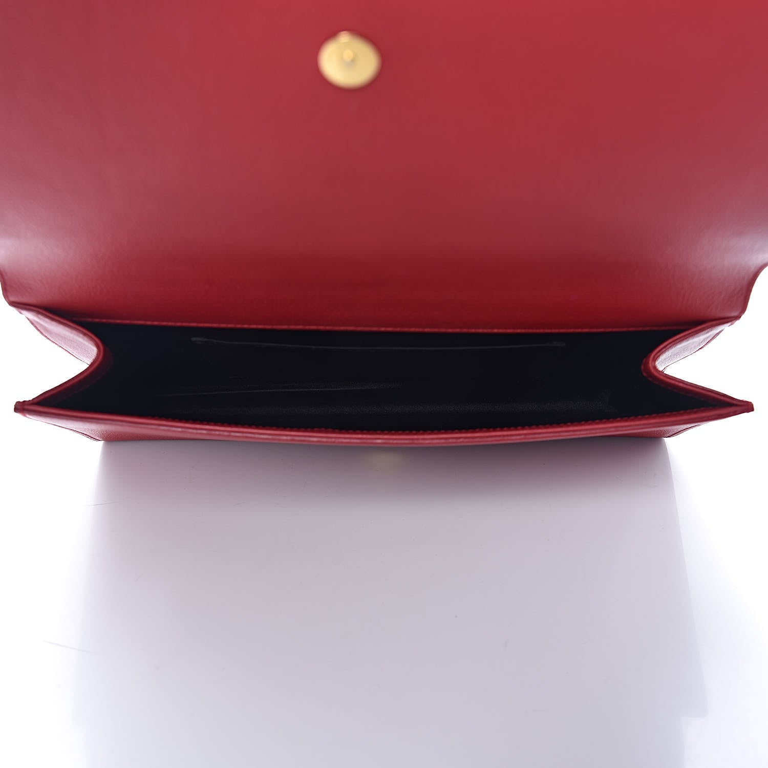 Saint Laurent Calfskin Monogram Large Belle De Jour Clutch Red 5 of 10