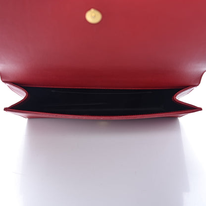 Saint Laurent Calfskin Monogram Large Belle De Jour Clutch Red 5 of 10
