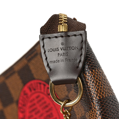 Louis Vuitton Damier Ebene Complice Trunks and Bags Mini Pochette Accessories Red 6 of 9