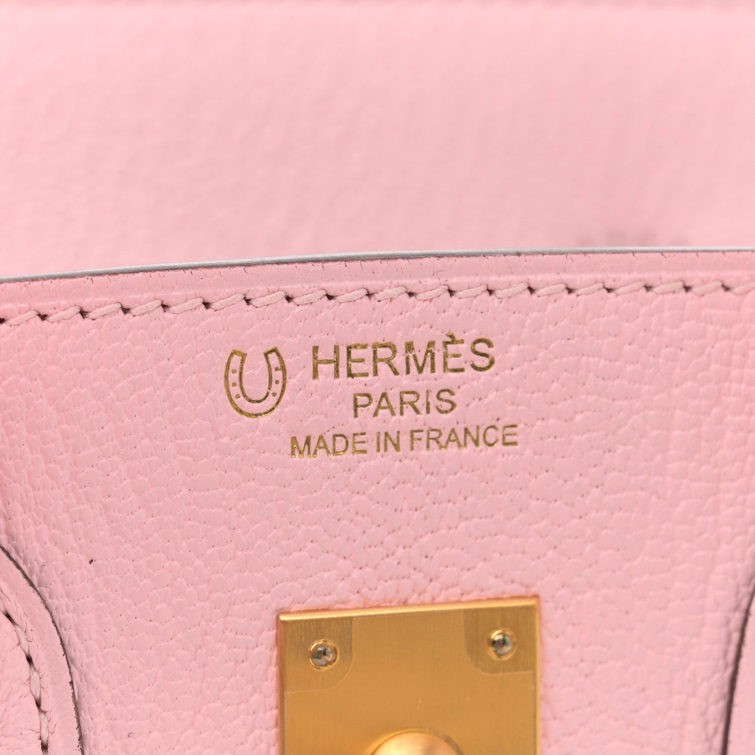 Hermes Chevre Mysore Horseshoe Birkin 25 Rose Sakura Gris Perle 6 of 11