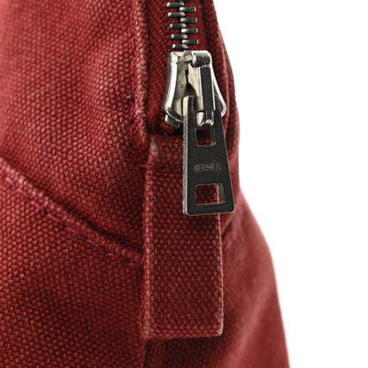 Hermes Cotton Bolide Travel Cosmetic Pouch Rouge 10 of 11