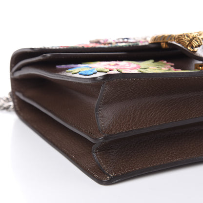 Gucci Calfskin Web Owl Embroidered Medium Dionysus Shoulder Bag New Acero Multicolor 8 of 10