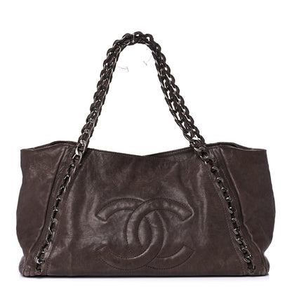 Chanel Calfskin East West Modern Chain Tote Dark Brown 1 of 14