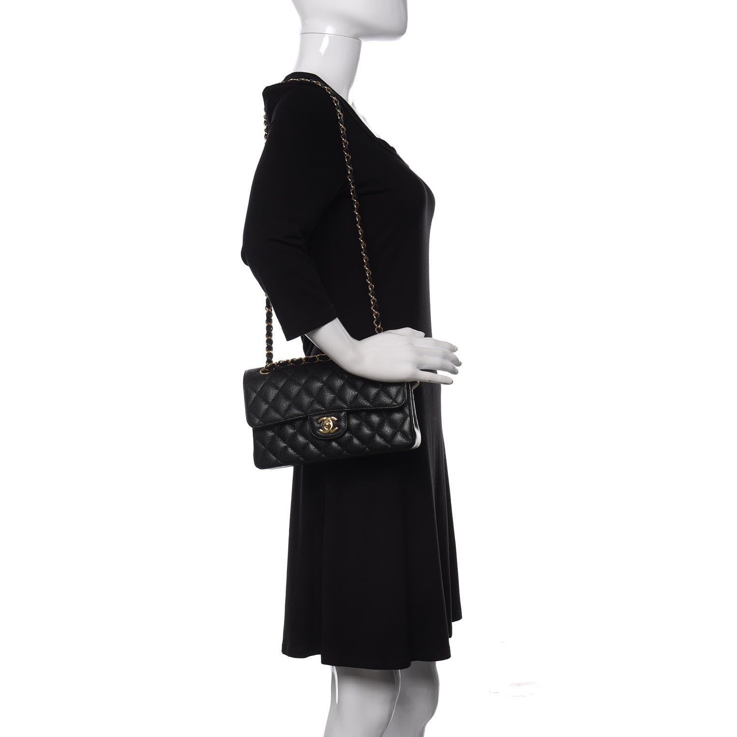 Chanel Caviar Quilted Small Double Flap Black 2 of 11