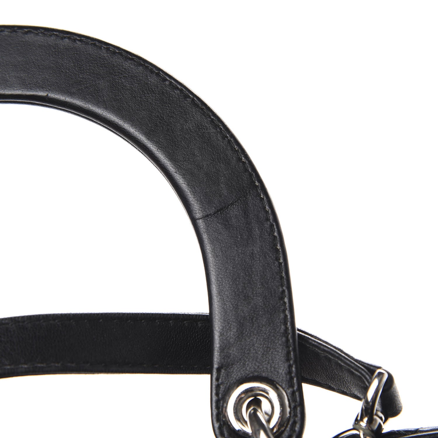 Christian Dior Lambskin Cannage Medium Lady Dior Black 12 of 13
