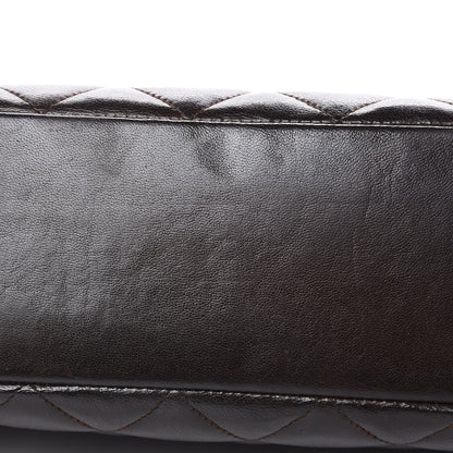 Chanel Lambskin Quilted Shoulder Bag Dark Brown 15 of 17
