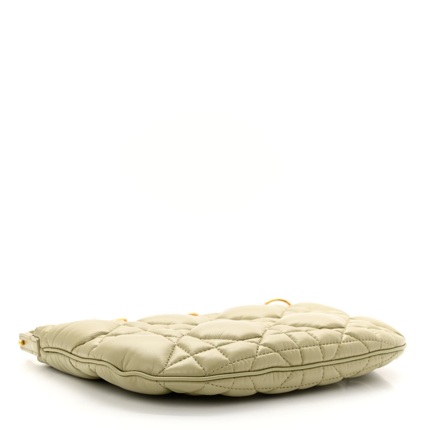 Calfskin Cannage Caro Pouch Desert Sage