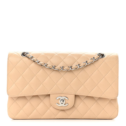 Chanel Caviar Quilted Medium Double Flap Beige 1 of 12