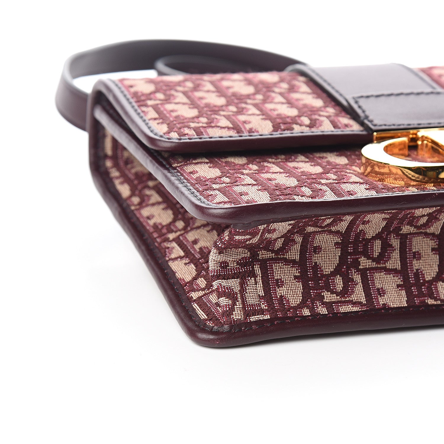 Christian Dior Oblique 30 Montaigne Flap Bag Burgundy 7 of 10