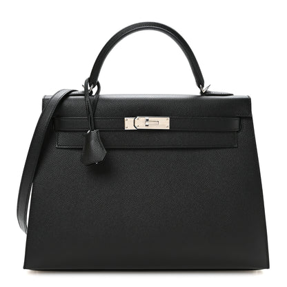 Hermes Epsom Kelly Sellier 32 Black 1 of 11