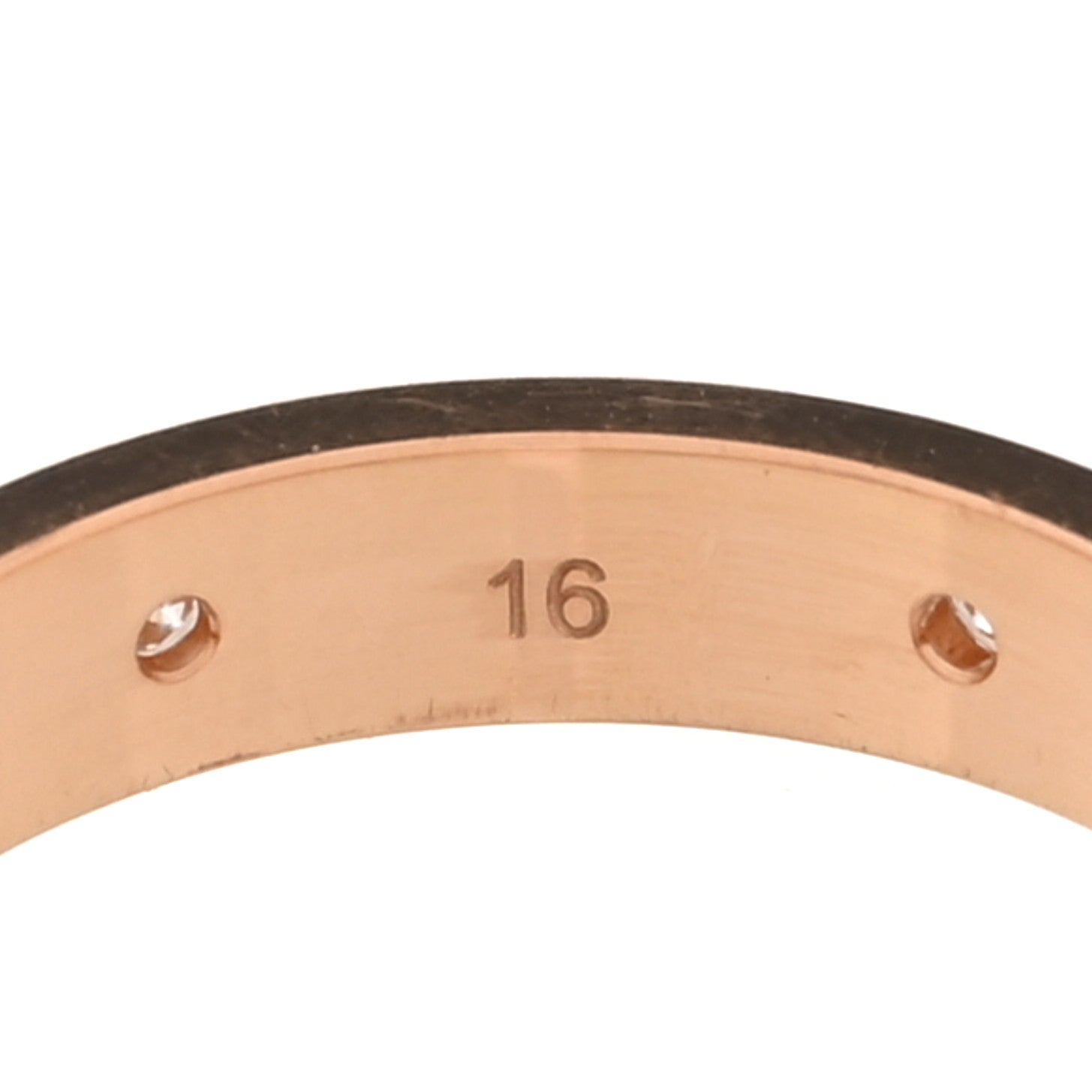 Gucci 18K Rose Gold Diamond Icon Band Ring 56 7.5 5 of 6