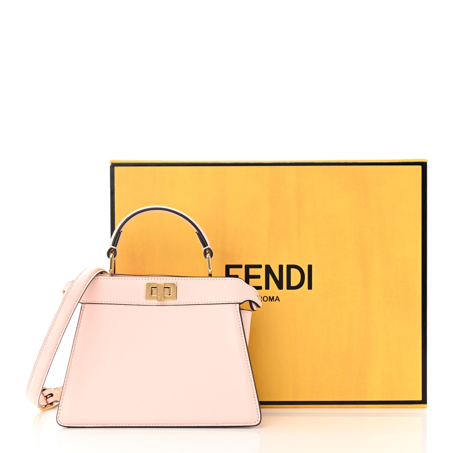 Fendi Shiny Nappa Petite Peekaboo I SEE U Satchel Rosa Confetto 12 of 12