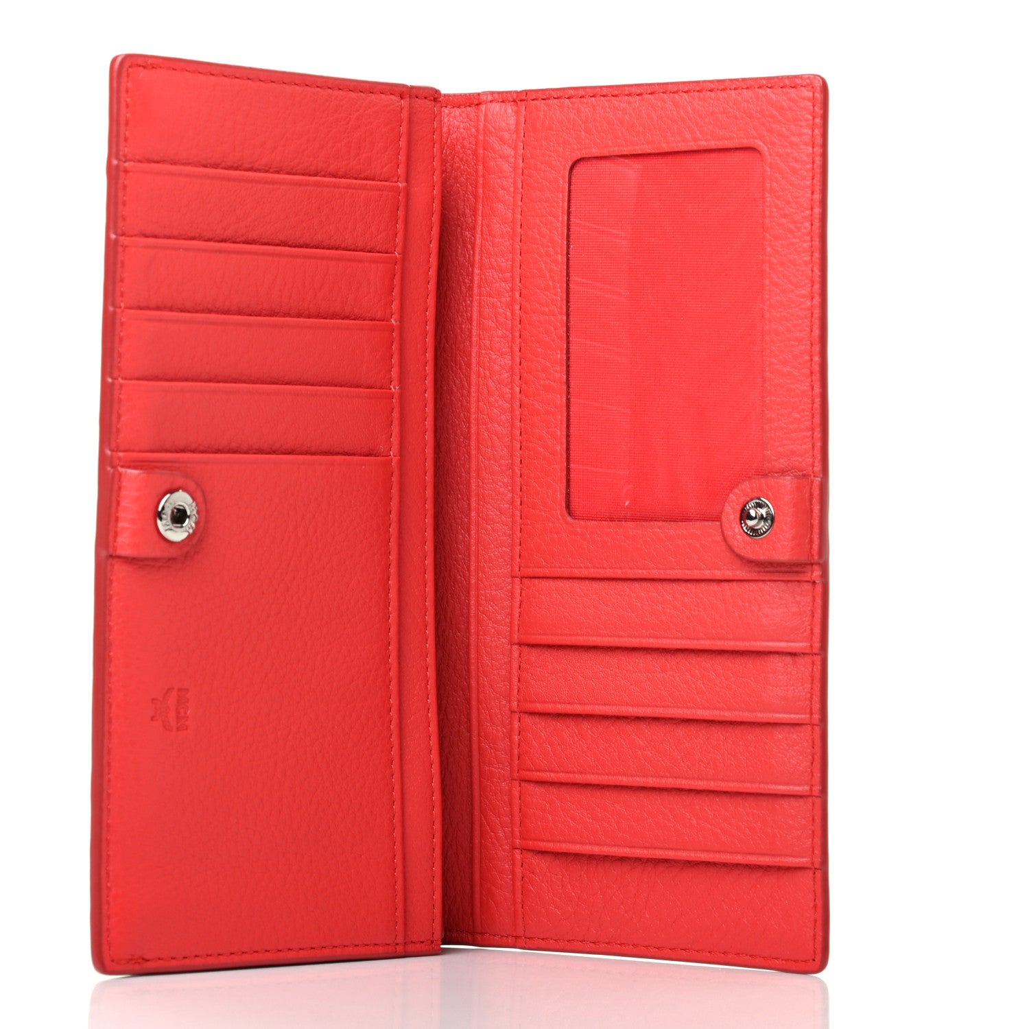 MCM Calfskin Ottomar Large Klara Two Fold Wallet Marigold Orange 5 of 8