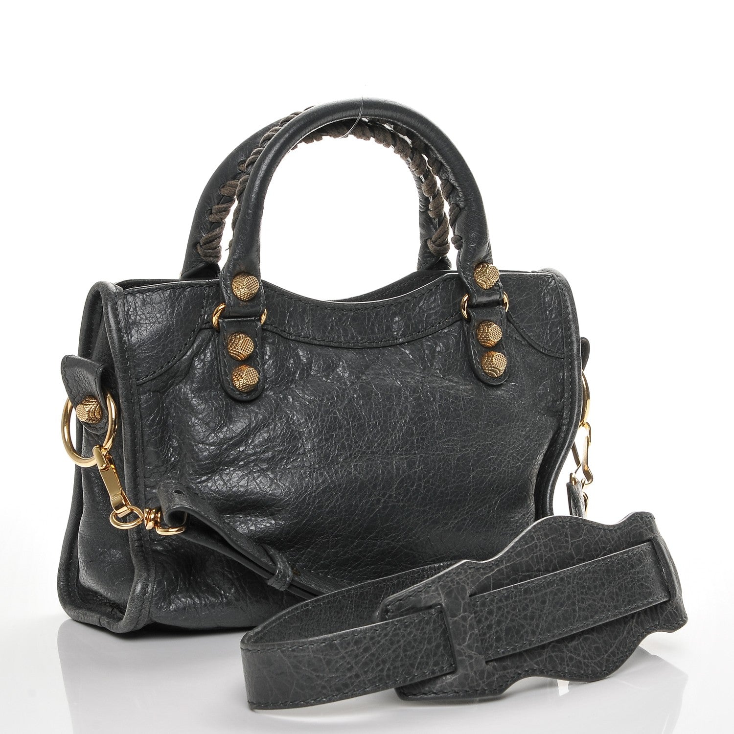 Balenciaga Agneau Giant 12 Gold Hardware Mini City Gris Tarmac 3 of 8