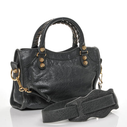 Balenciaga Agneau Giant 12 Gold Hardware Mini City Gris Tarmac 3 of 8