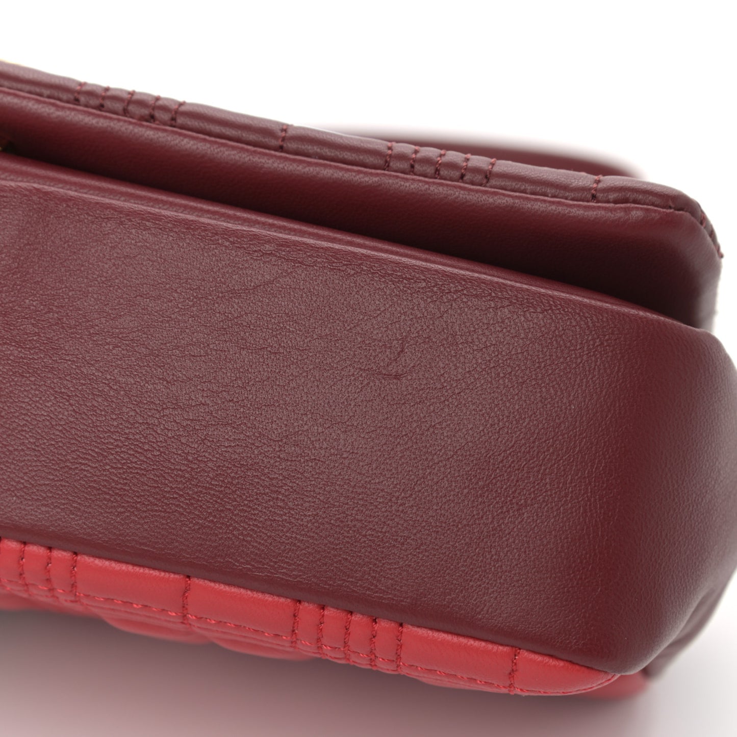 Lambskin Quilted Small Lola Bag Bright Red Dark Crimson