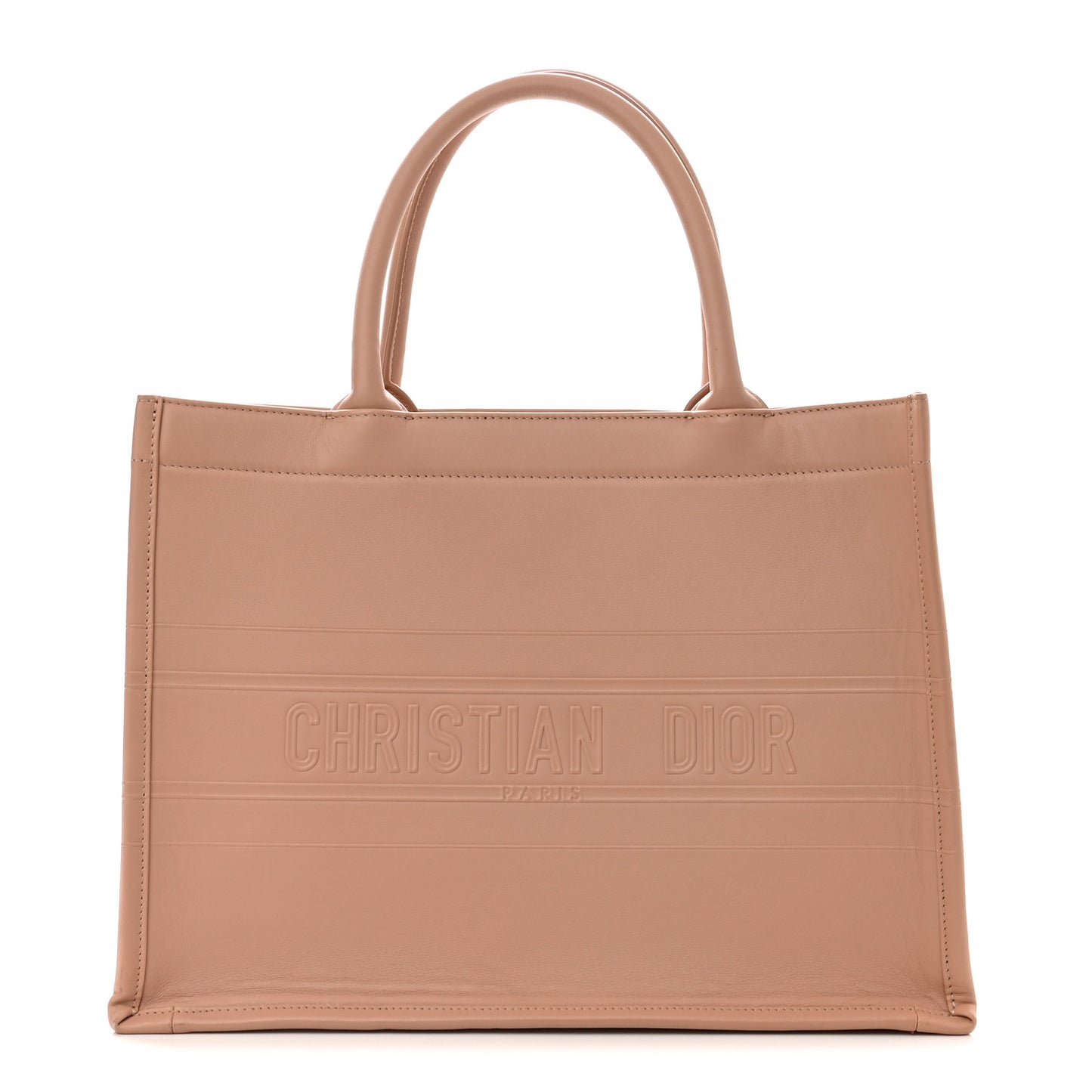 Calfskin Embossed Medium Book Tote Rose de Vents