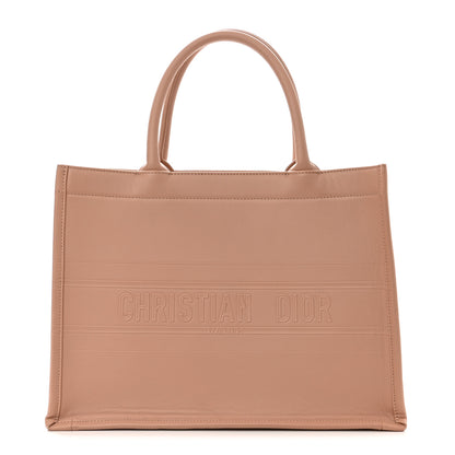 Christian Dior Calfskin Embossed Medium Book Tote Rose de Vents 1 of 10