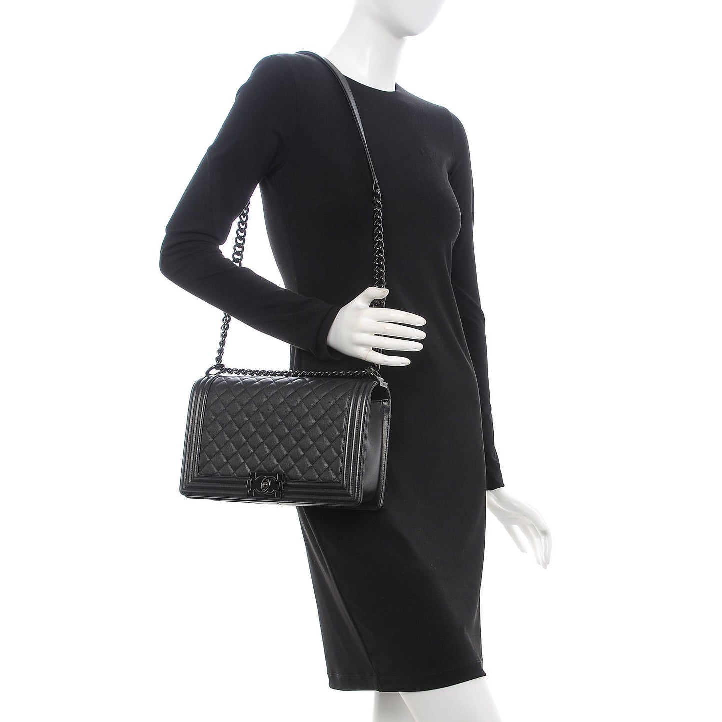 Caviar Quilted New Medium Boy Flap So Black