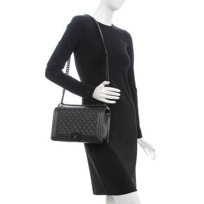 Chanel Caviar Quilted New Medium Boy Flap So Black 2 of 9