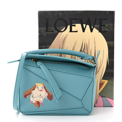 Loewe X HOWLS MOVING CASTLE Satin Calfskin Mini Heen Puzzle Bag Light Blue 11 of 11
