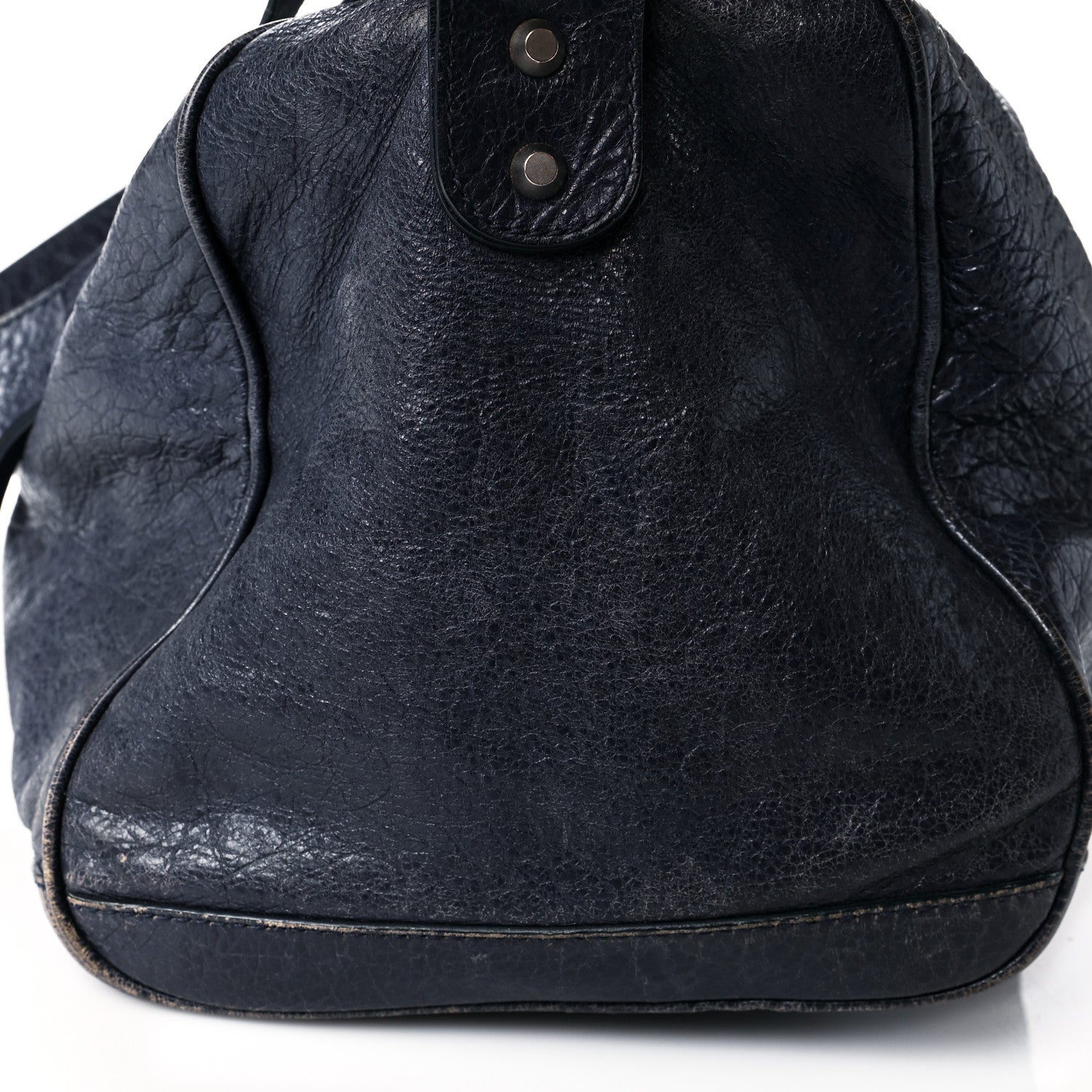 Balenciaga Agneau Classic Hardware Small Squash Duffel Bag Bleu Nuit 14 of 17
