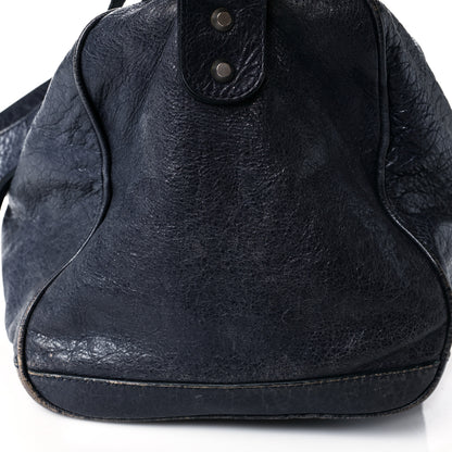 Balenciaga Agneau Classic Hardware Small Squash Duffel Bag Bleu Nuit 14 of 17