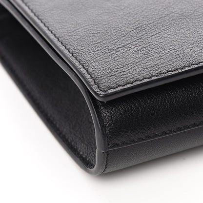 Saint Laurent Calfskin Monogram Large Belle De Jour Clutch Black 9 of 10
