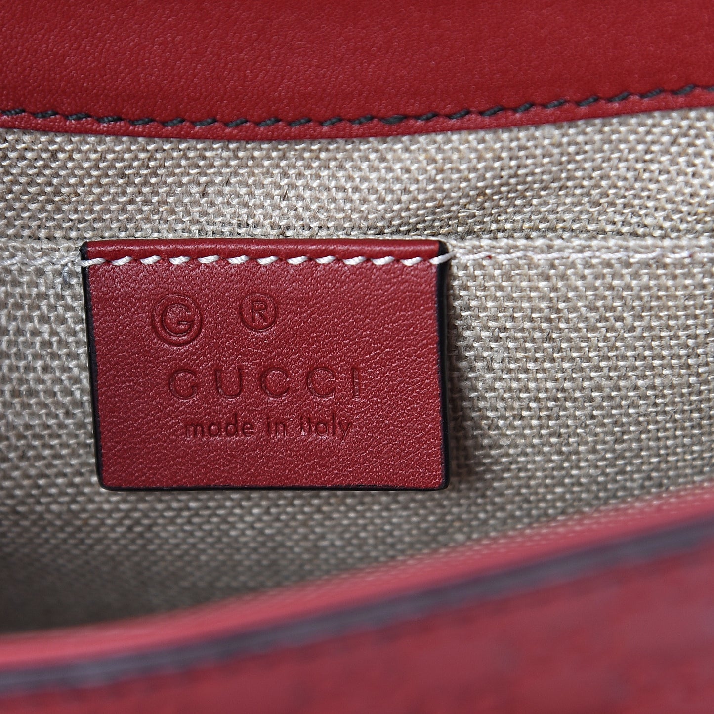 Soft Microguccissima Mini Emily Chain Shoulder Bag Rosso