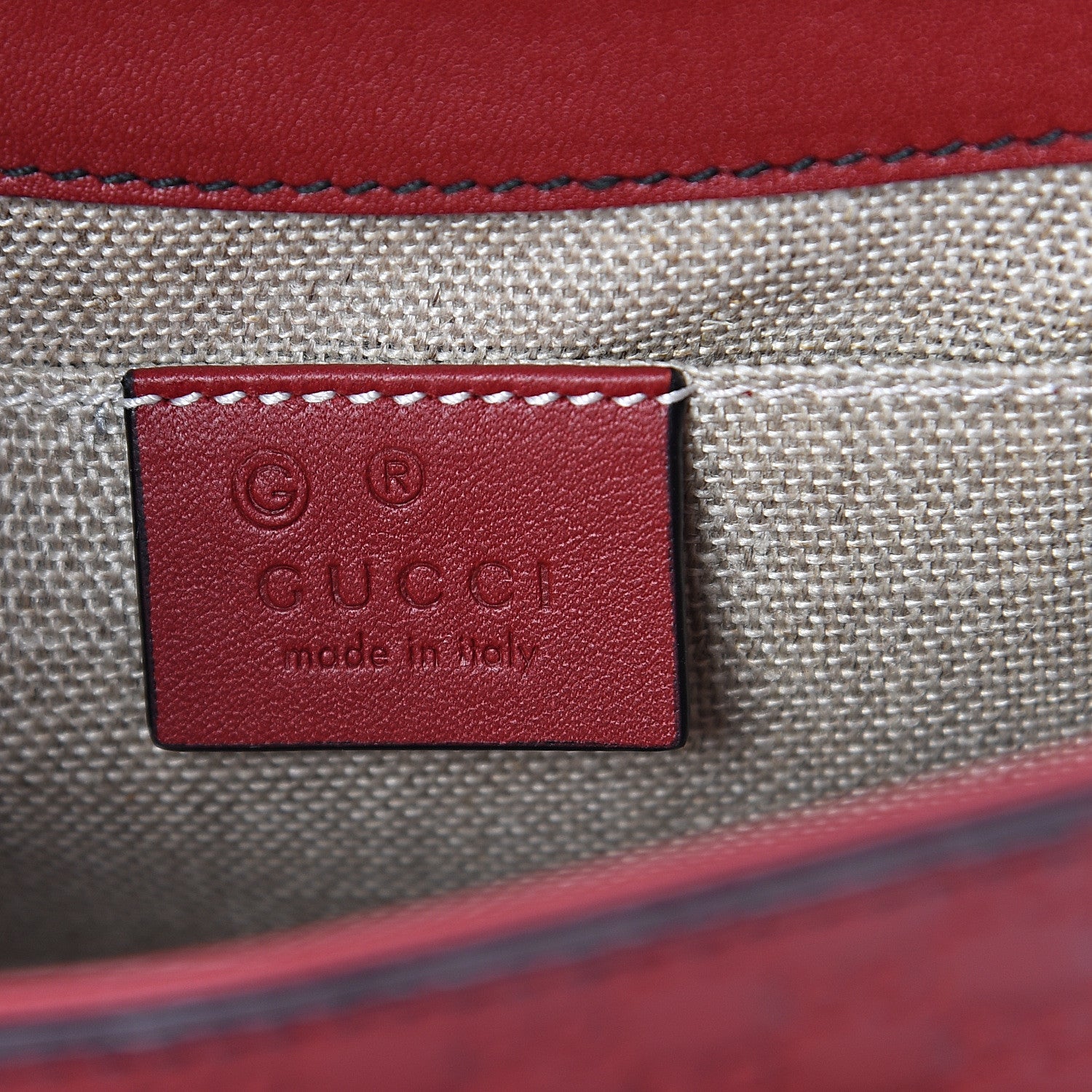 Gucci Soft Microguccissima Mini Emily Chain Shoulder Bag Rosso 5 of 7