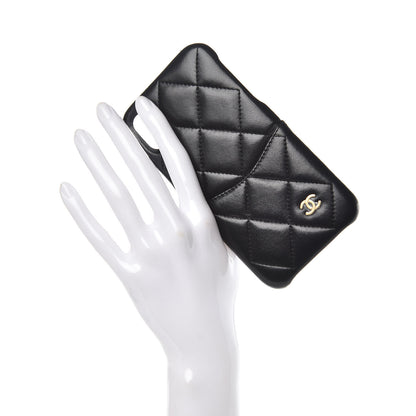 Chanel Lambskin Quilted iPhone X Case Black 2 of 7