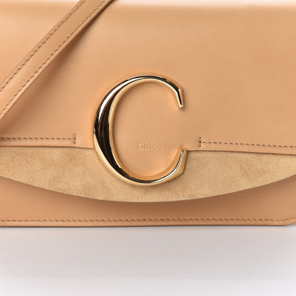 Chloe Calfskin Suede C Clutch With Chain Bleached Brown 7 of 10